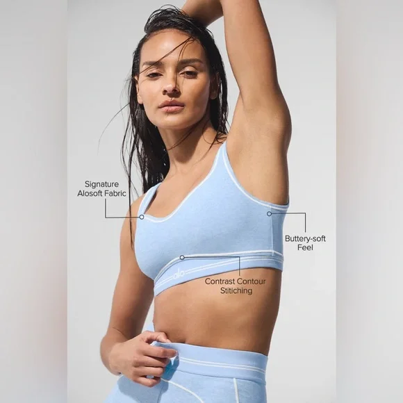 ALO Yoga Alosoft Heart Throb seashell blue xs - Picture 5 of 5